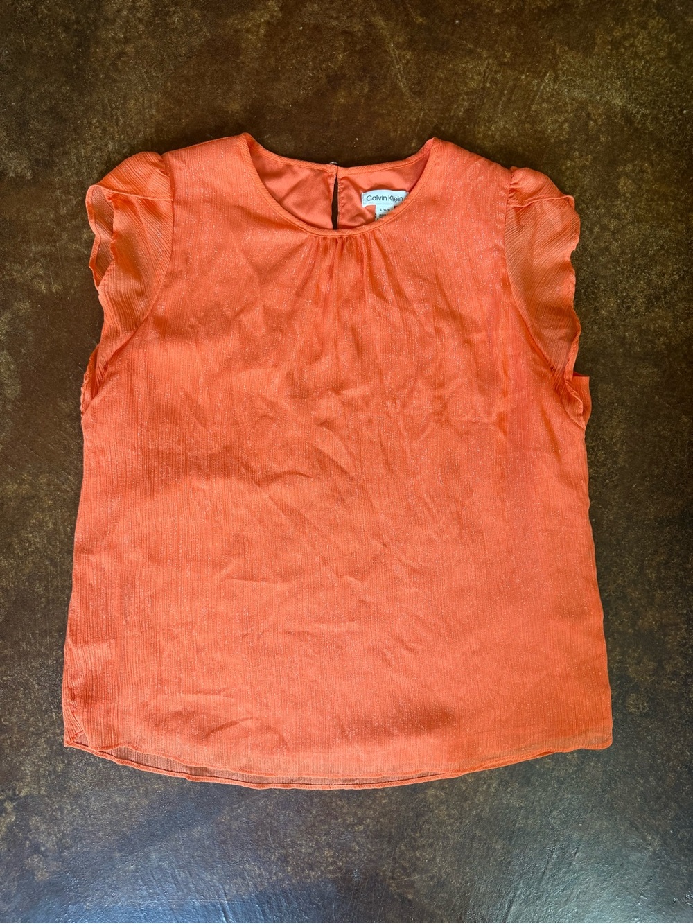 Calvin Klein Shimmery Orange blouse